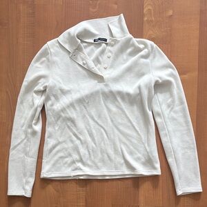 Zara Cream Long Sleeve Top